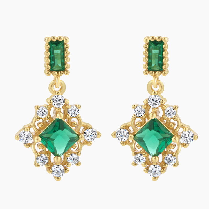 Emerald Starlight Chandelier Earrings