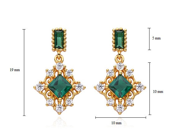 Emerald Starlight Chandelier Earrings
