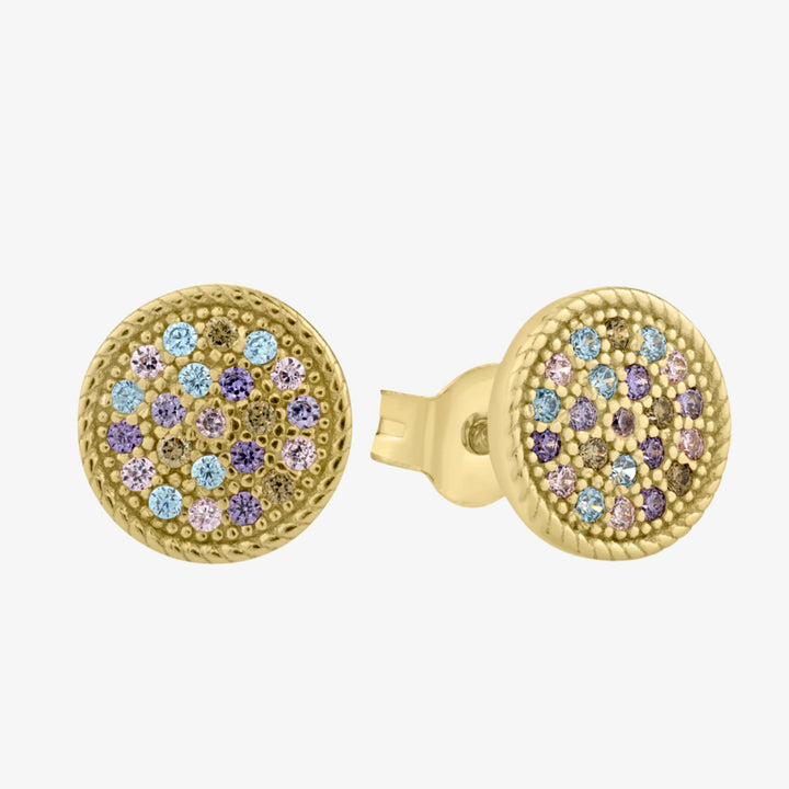 Pastel Multi Color Stud Earrings