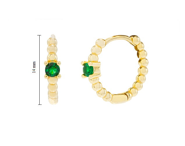 Beaded Elegance Huggie Earrings