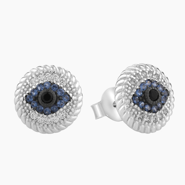 Azure Gaze Evil Eye Earring Studs