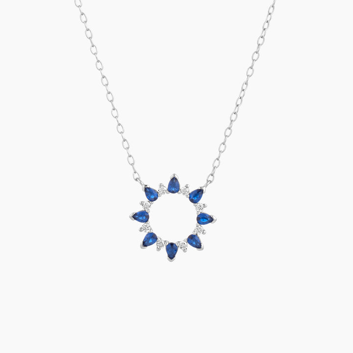 Azure Eternity Open Circle Necklace