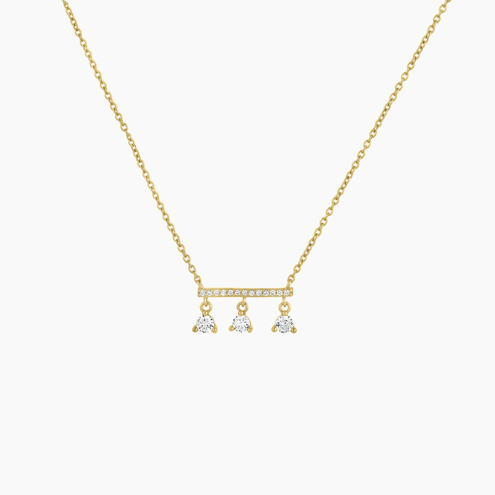 Bar and Round Drops Necklaces