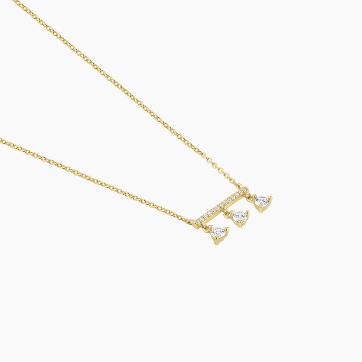 Bar and Round Drops Necklaces