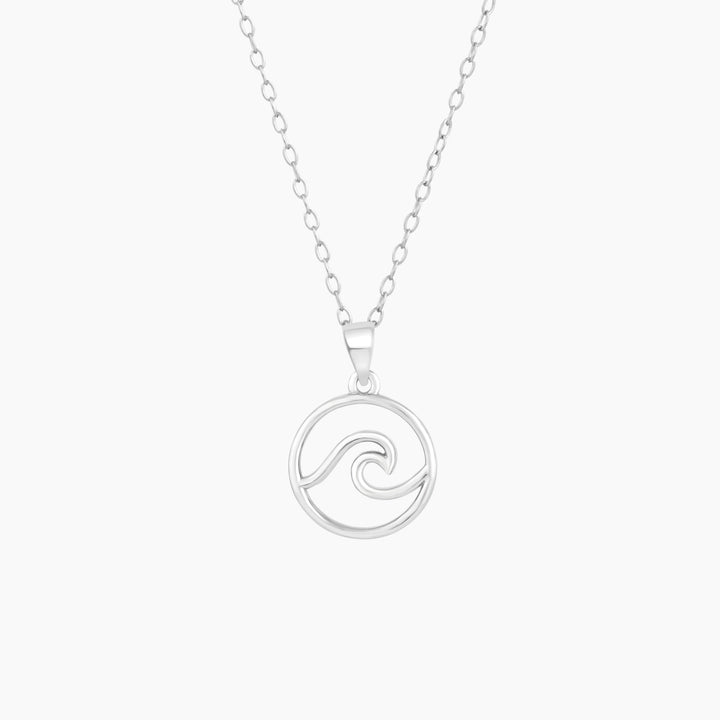 Wave Pendant on Chain