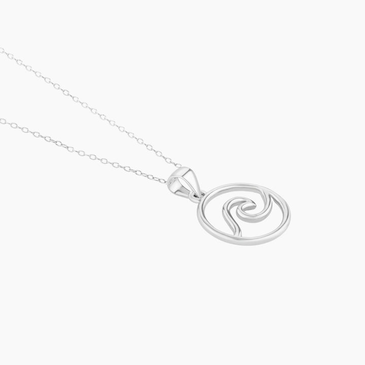 Wave Pendant on Chain