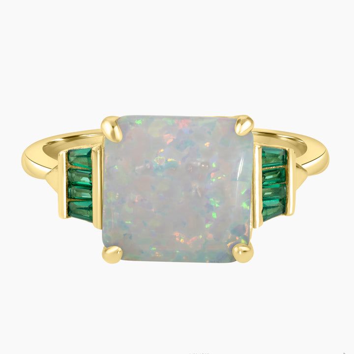 White Opal Ring
