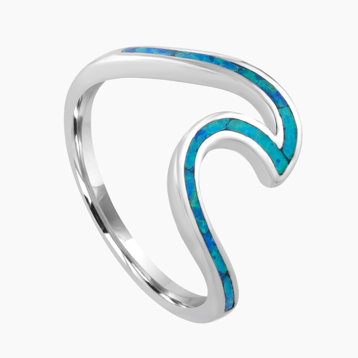 Blue Opal Wave Ring