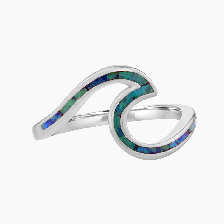 Blue Opal Wave Ring