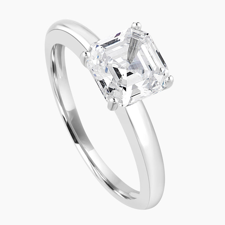 Asscher Cut Solitaire Ring