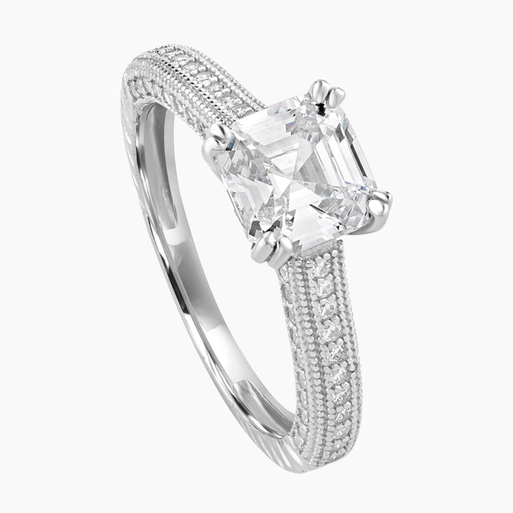 Asscher Cut Engagement Ring