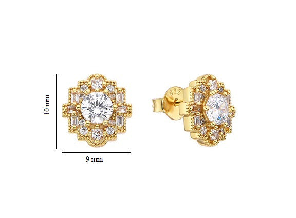 Art Deco Stud Earrings