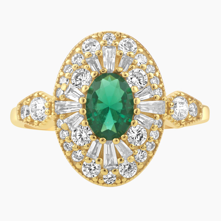 Oval Cut Art Deco Ring
