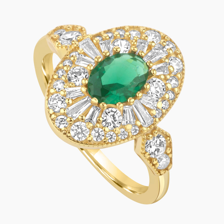 Oval Cut Art Deco Ring