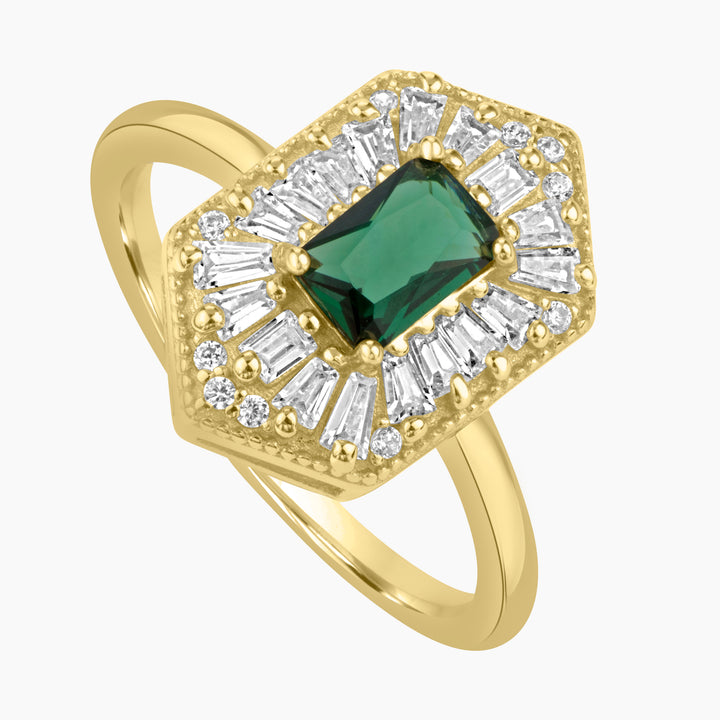 Art Deco Hexagonal Ring