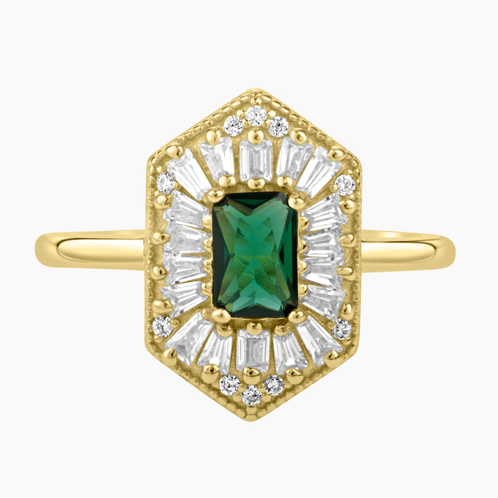 Art Deco Hexagonal Ring