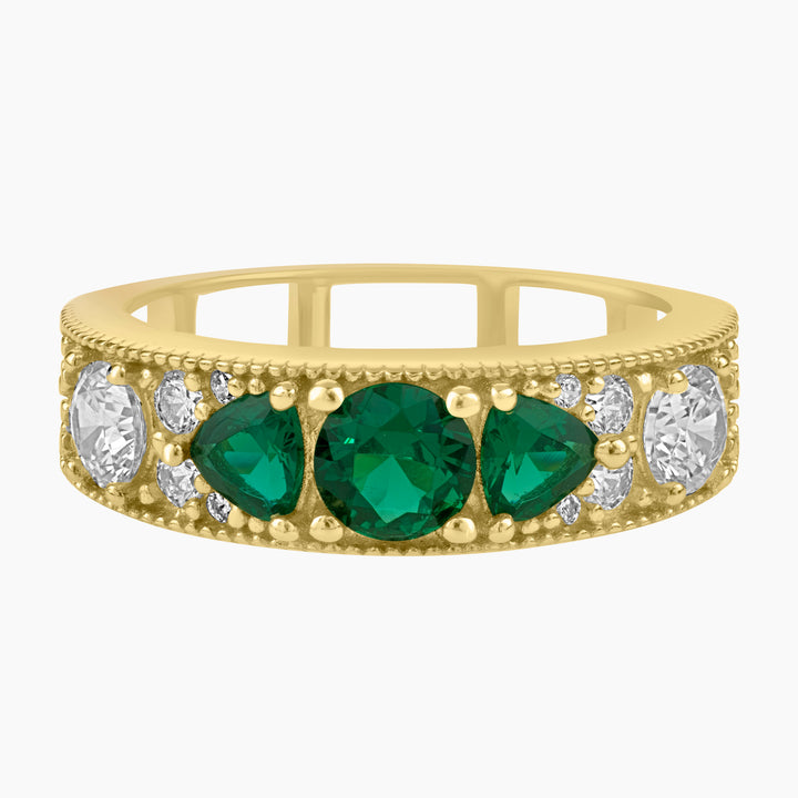 Art Deco Harmony Ring Band