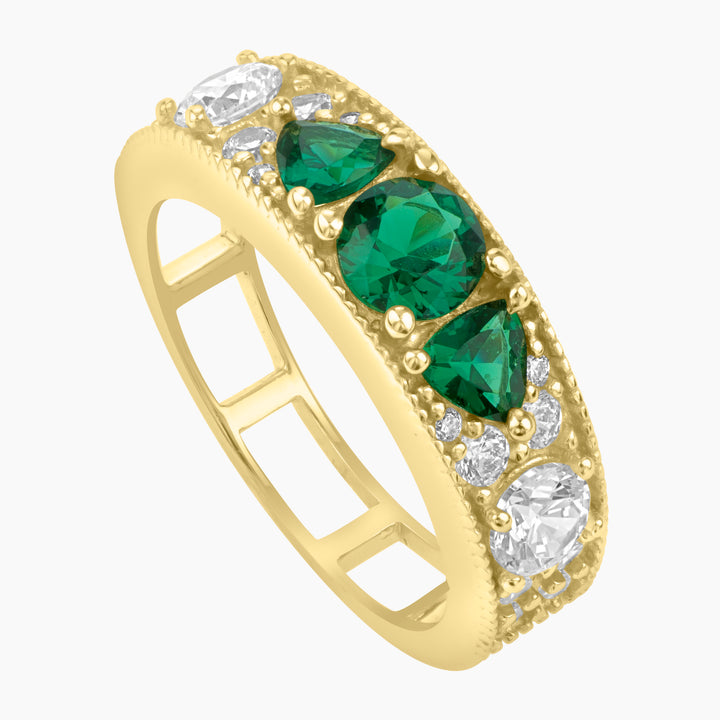 Art Deco Harmony Ring Band