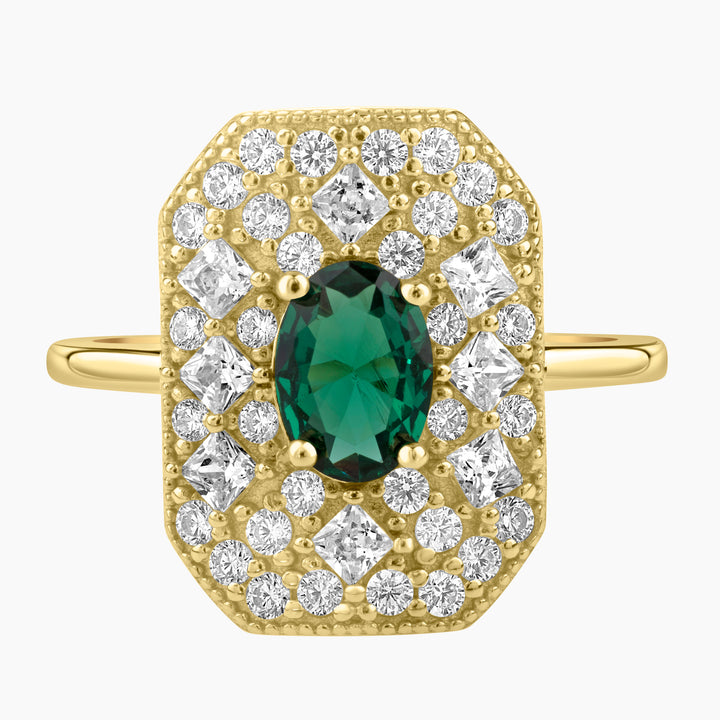 Emerald Art Deco Ring