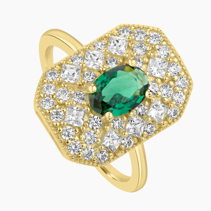Emerald Art Deco Ring