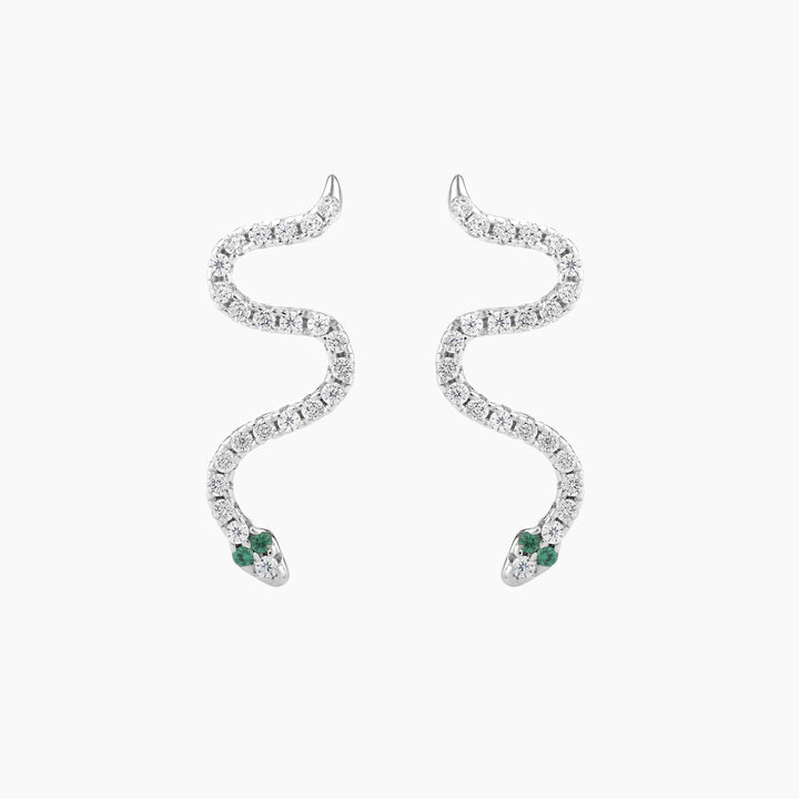 Pave Snake Stud Earrings