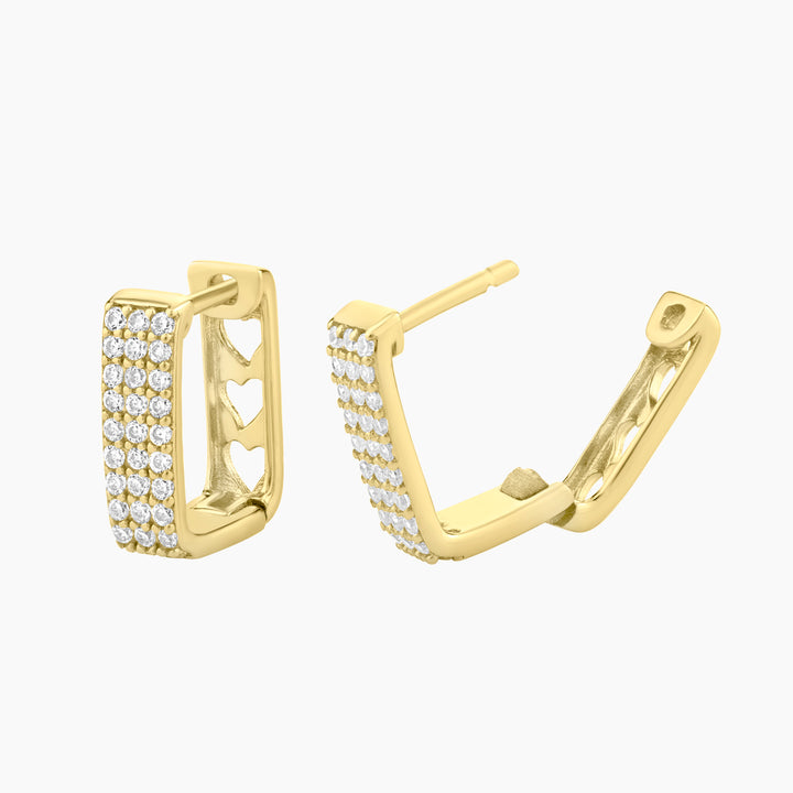 Rectangular Pave Earrings