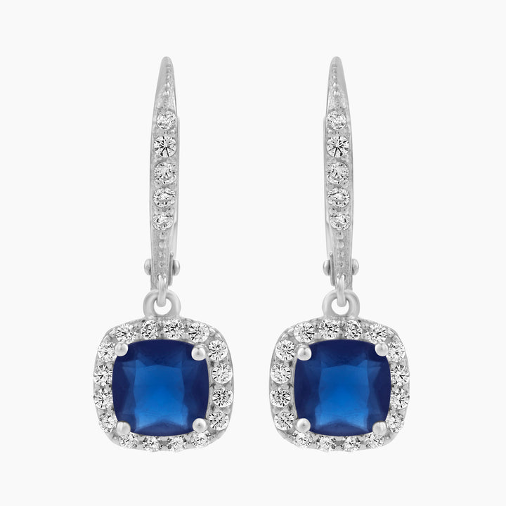 Cushion Cut Leverback Earrings