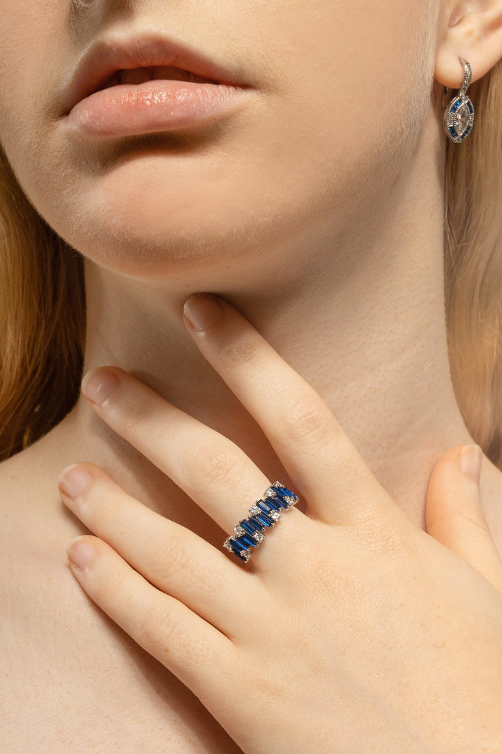 Baguettes Cubic Zirconia Ring
