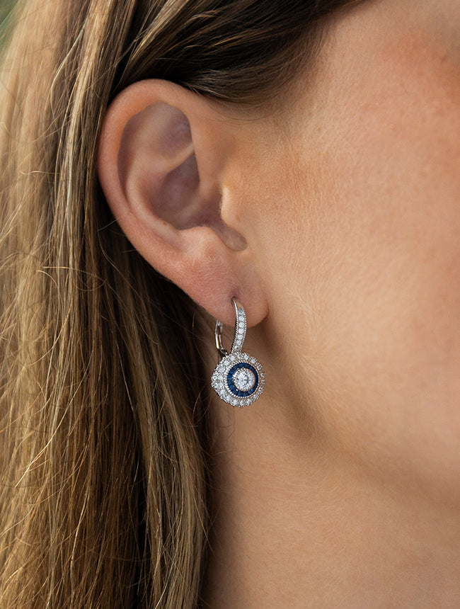 Art Deco Leverback Earring