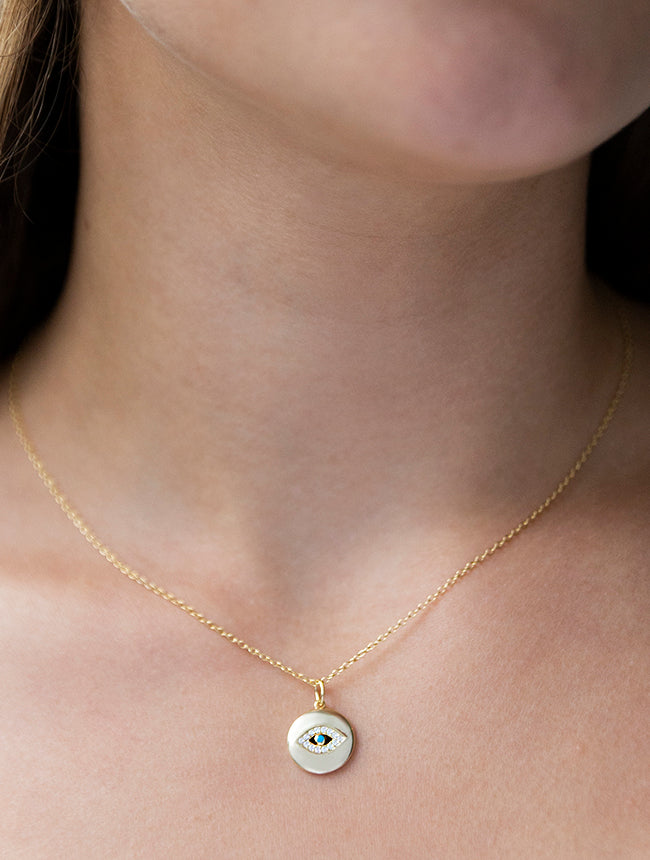 Evil Eye Medallion Necklace