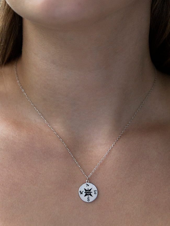 Round Compass Necklace