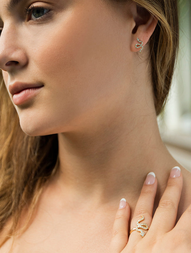 Pave Snake Ring