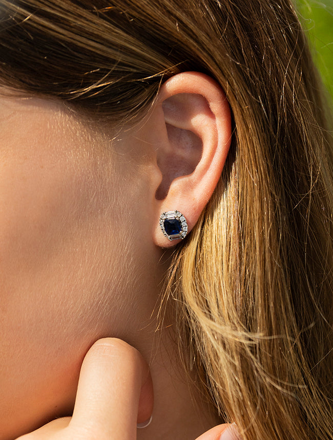 Vintage Halo Stud Earrings