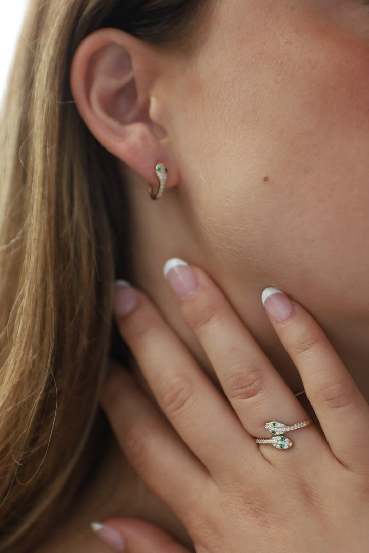 Pave Snake Ring