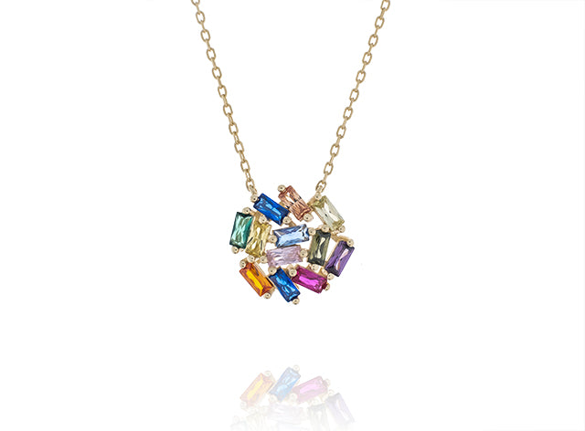 Rainbow Cluster Necklace