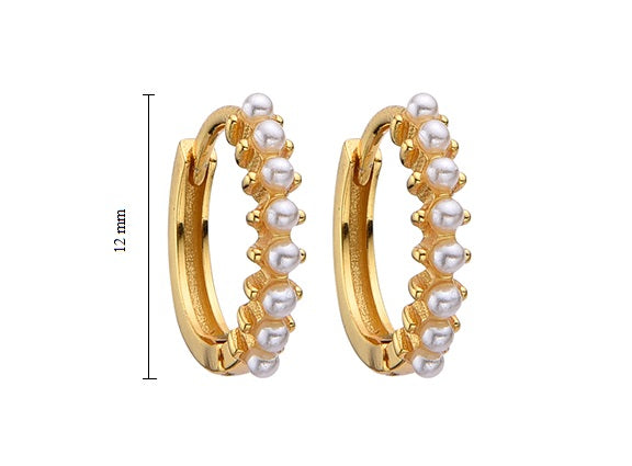 Pearls Huggie Earring