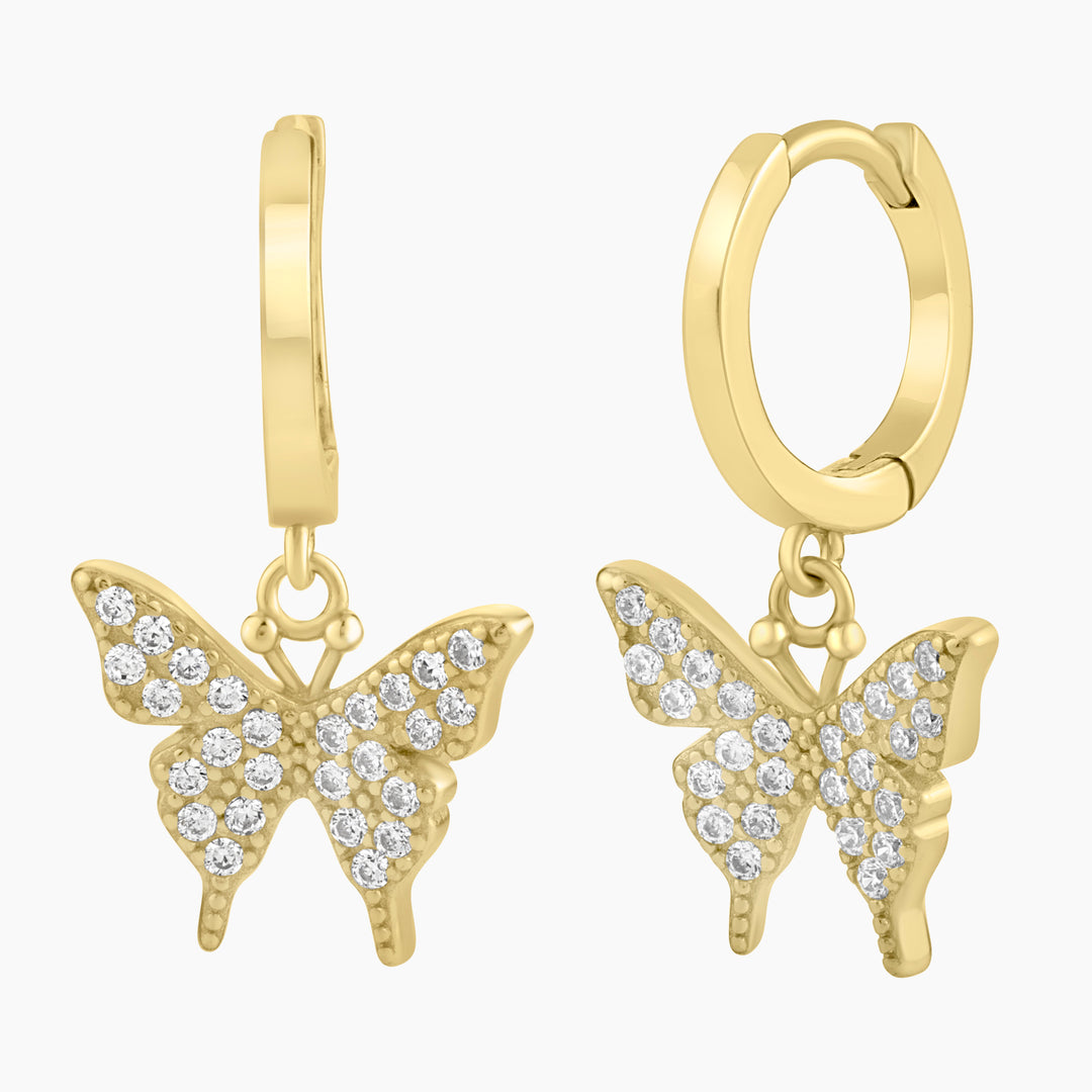 Butterfly Huggie Earrings