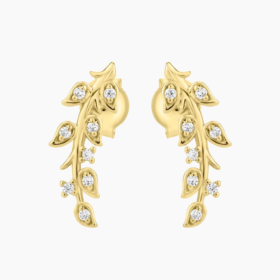 Leaf Design Climber Earring