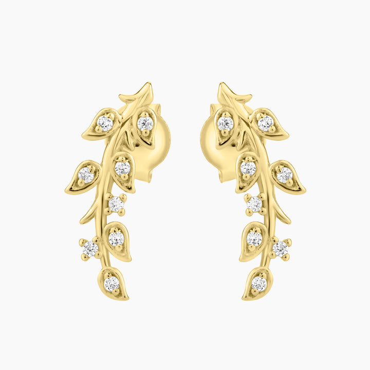 Leaf Design Climber Earring