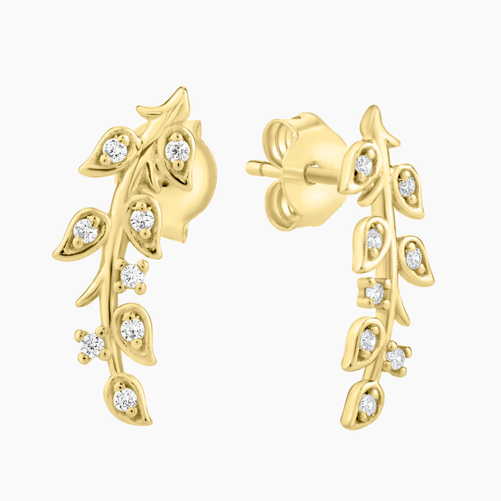 Leaf Design Climber Earring