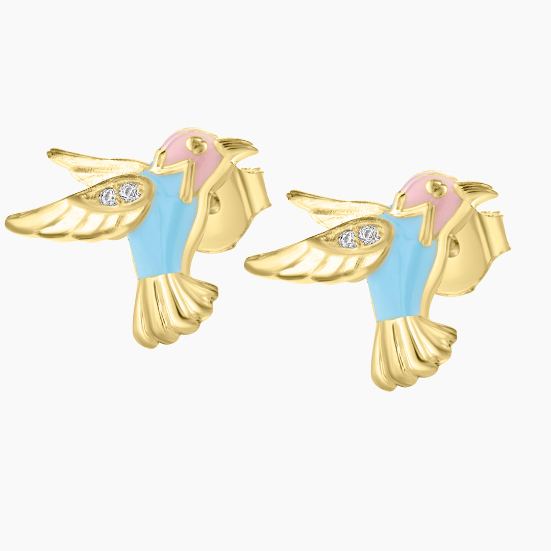 Humming Bird Stud Earrings