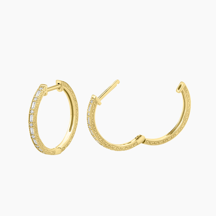 Baguettes Hoop Earrings