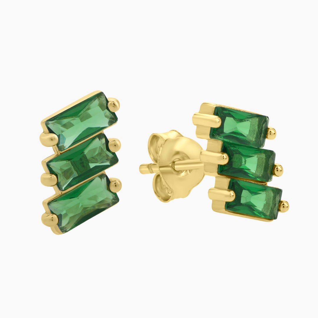 Emerald Ascent Stud Earrings