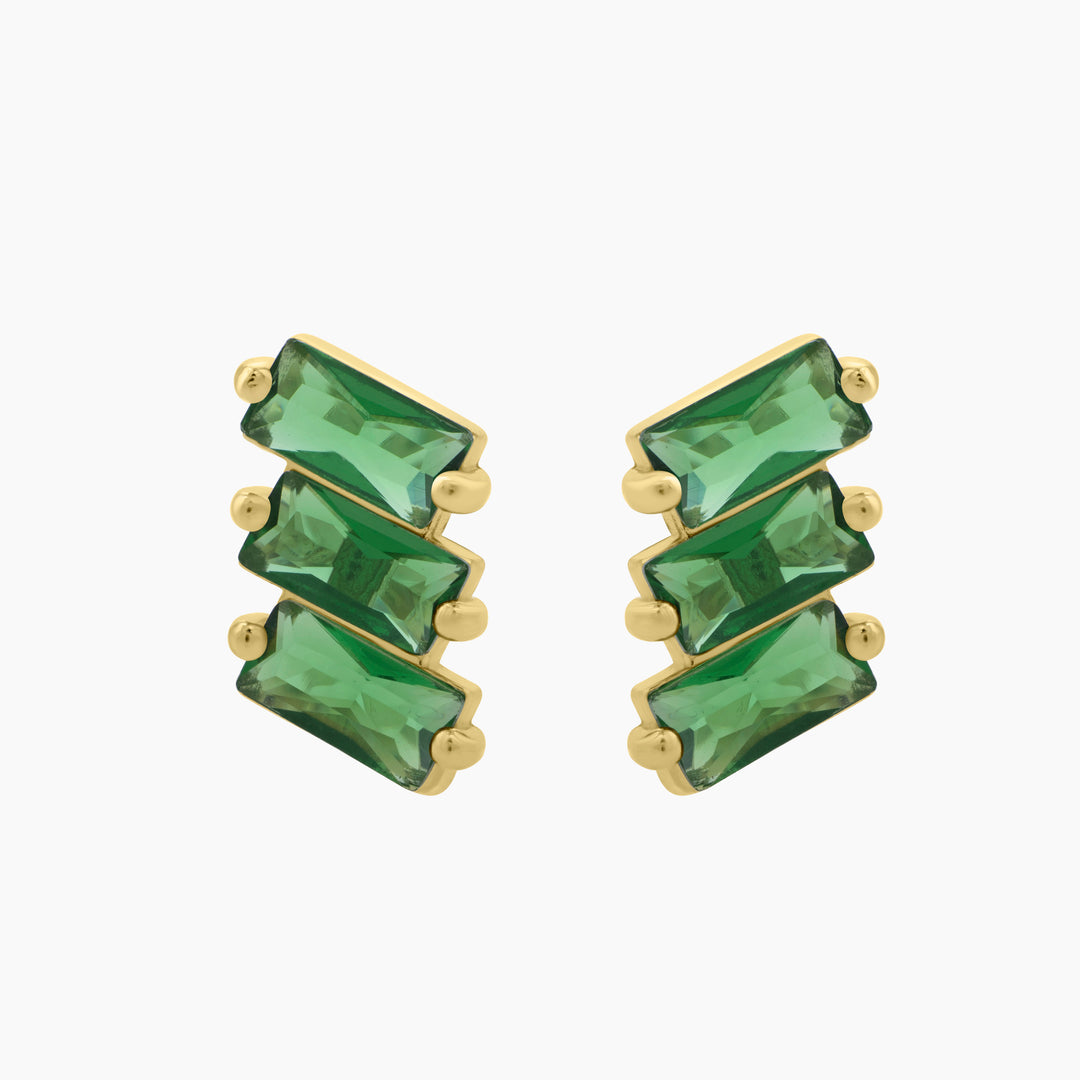 Emerald Ascent Stud Earrings