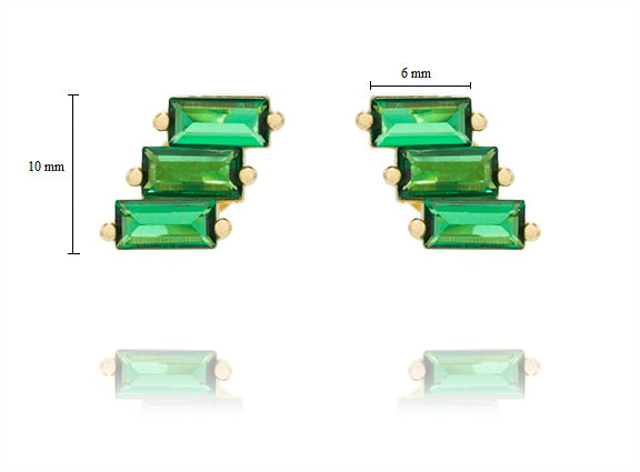 Emerald Ascent Stud Earrings