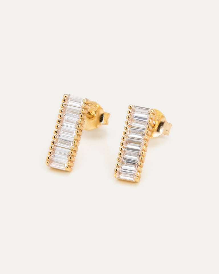 Baguettes Pave Earrings