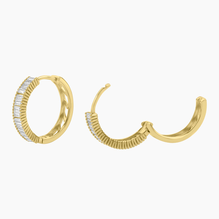 Baguette Hoop Earrings