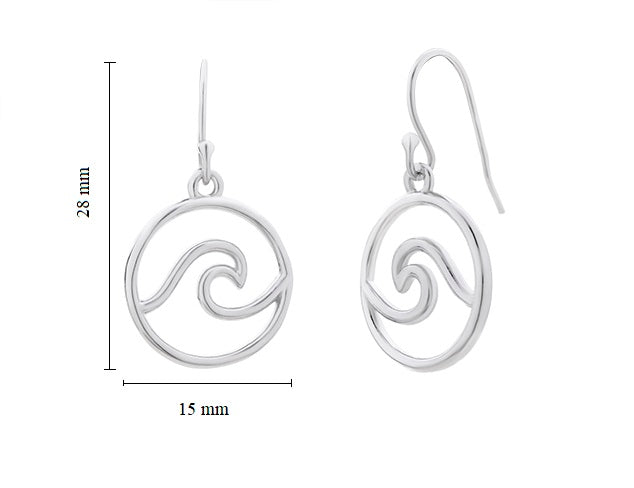 Wave Fish hook Earring