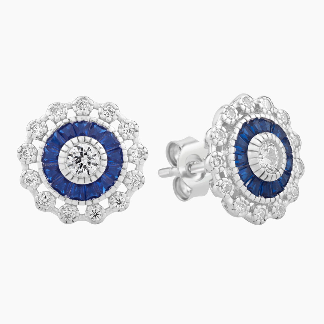 Art Deco Halo Earrings