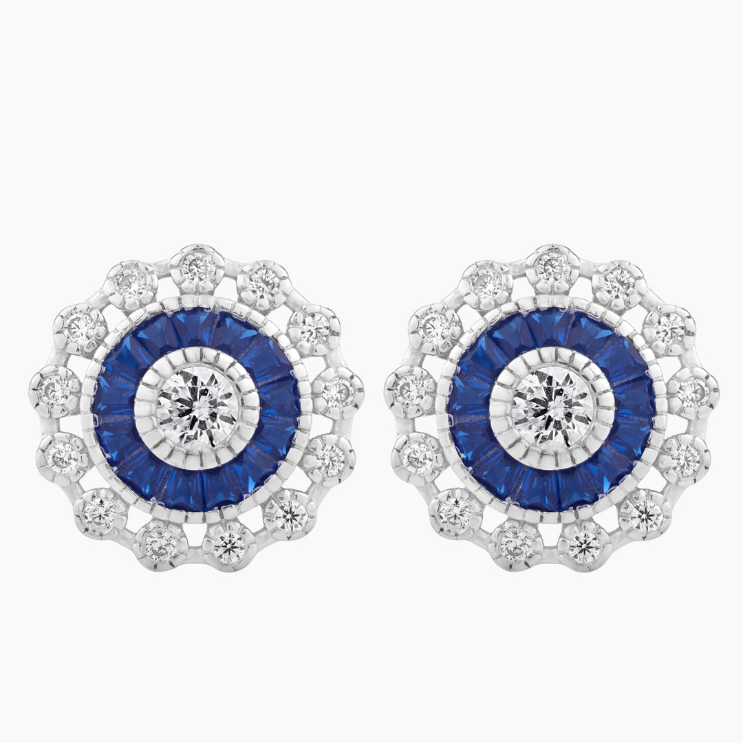 Art Deco Halo Earrings